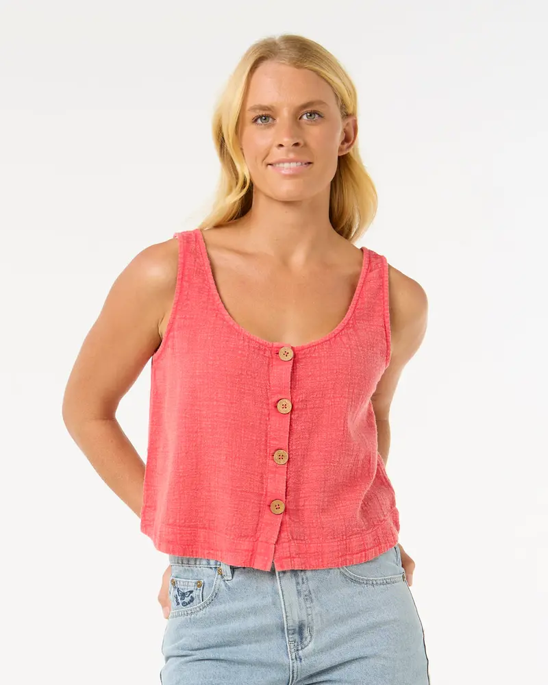 Hibiscus Red Classic Surf Top II
