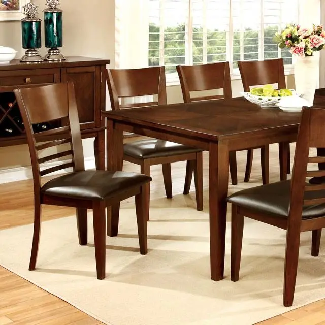 Hillsview Brown Cherry Dining Table – 78″ with 18″ Leaf Extension