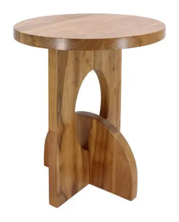 Hollbourne Compact Accent Table – Sleek Wood Design