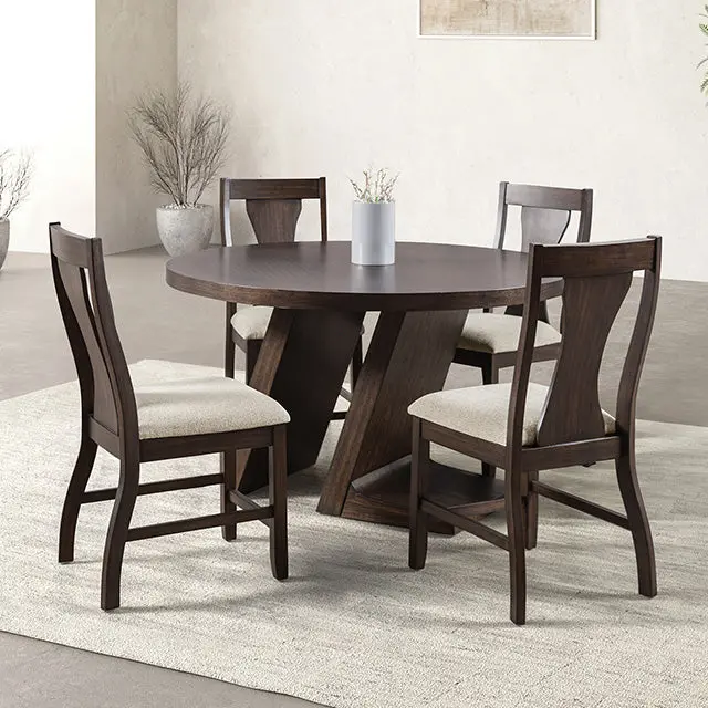 Holsworthy Round Solid Wood Dining Table