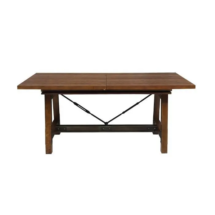 Holverson Rustic Brown Extendable Dining Table – 1715-94