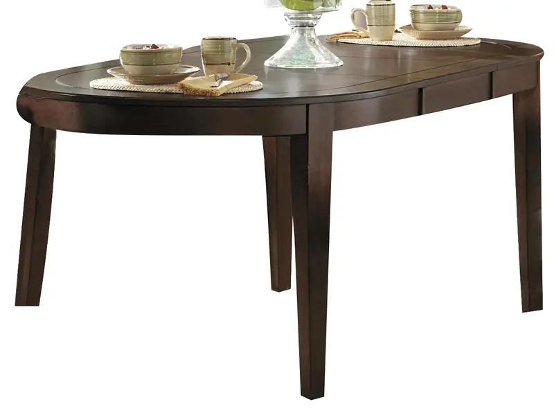 Homelegance Ameillia Dark Oak Oval Dining Table – Timeless Shape & Rich Finish 586-76