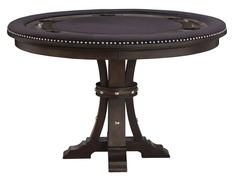 Homelegance Ante Espresso Round Dining or Game Table – Compact & Versatile 5609-48*