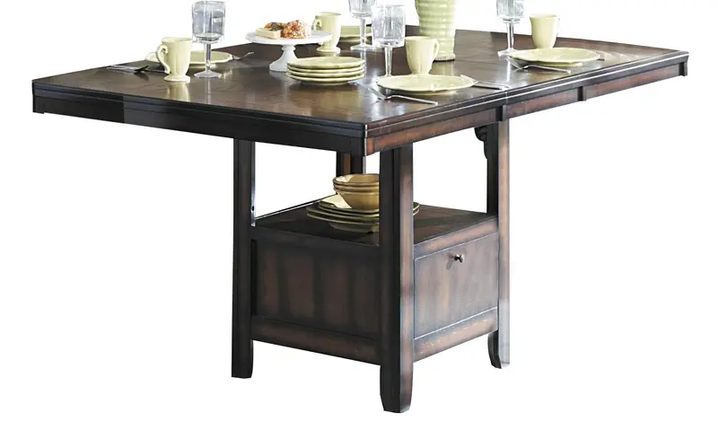 Homelegance Bayshore Medium Walnut Extra-Large Counter Height Table – Model 5447-36XL