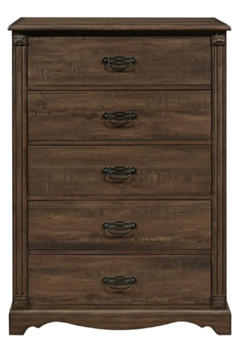 Homelegance Beaver Creek Rustic Brown 9-Drawer Chest – Model 1609-9