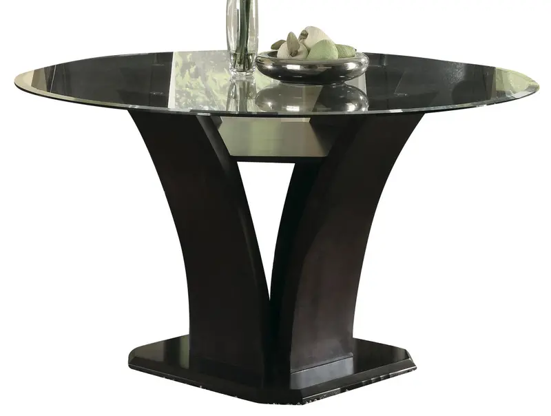 Homelegance Daisy Espresso Round Dining Table – Compact Farmhouse Style