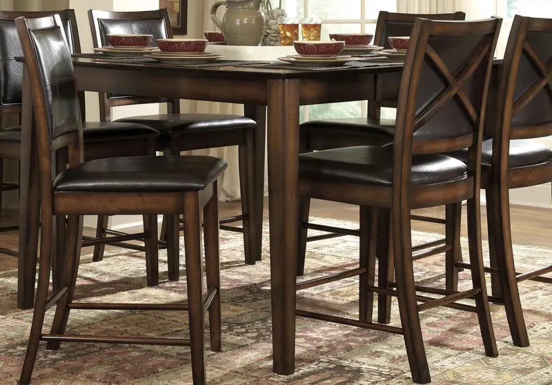 Homelegance Verona Distressed Amber Counter Height Dining Table (Model 727-36)