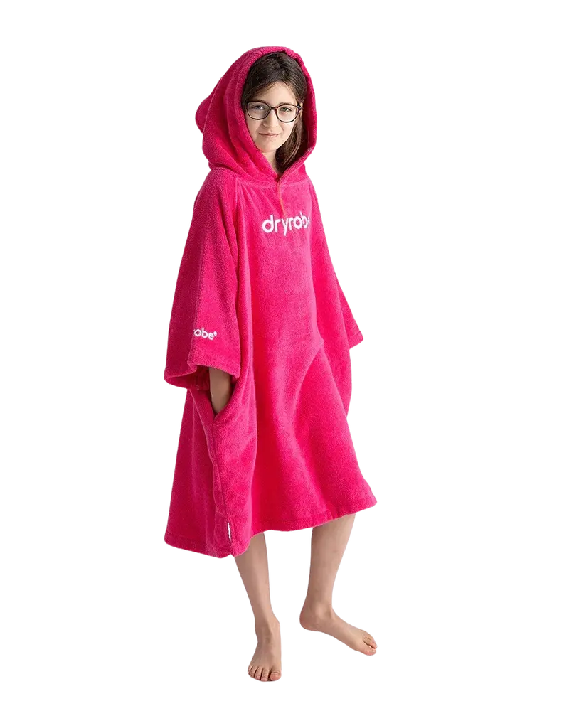 Hot Pink Kids Organic Towel Robe