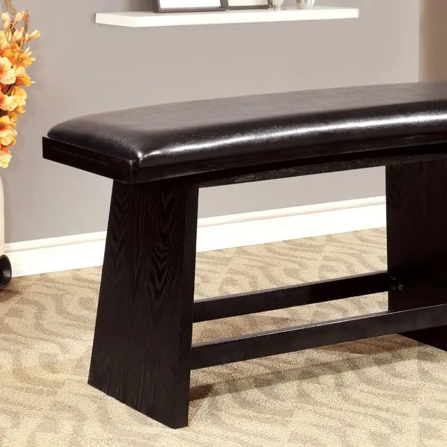 Hurley Black Counter-Height Bench Seat