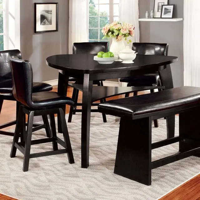 Hurley Black Counter-Height Dining Table
