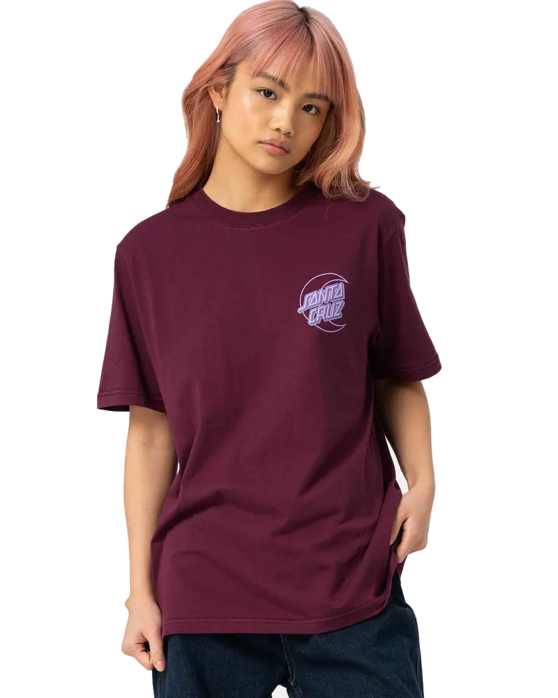 Imprint Moon Dot T-Shirt – Deep Dark Cherry