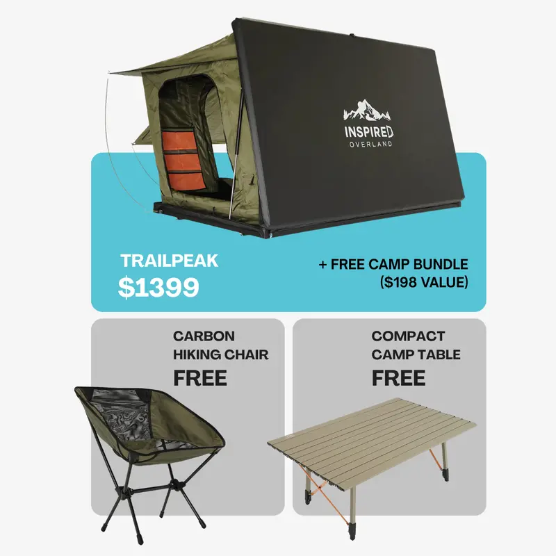 Inspired Overland Trailpeak Rooftop Tent – All-Terrain Camping Shelter