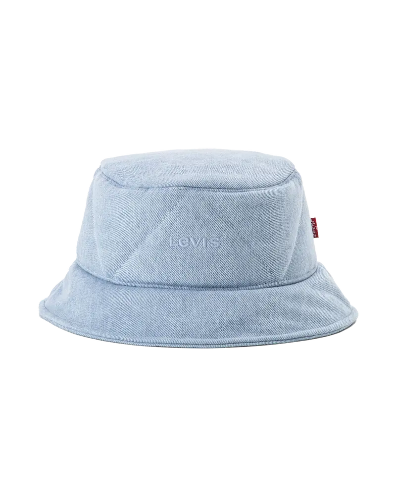Jeans Blue Puffer Bucket Hat – Insulated Warm Weather Style