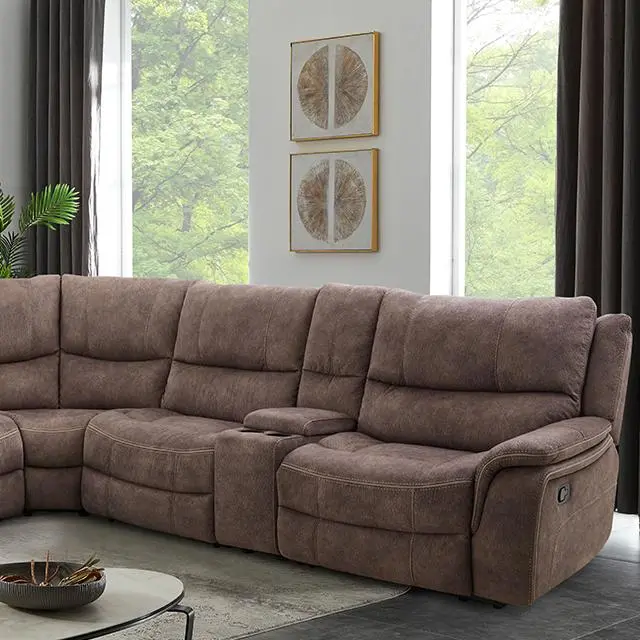 JEROMINUS Dark Brown Sectional Couch