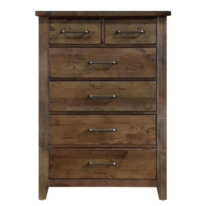 Jerrick Burnished Brown 5-Drawer Chest – 1957-9