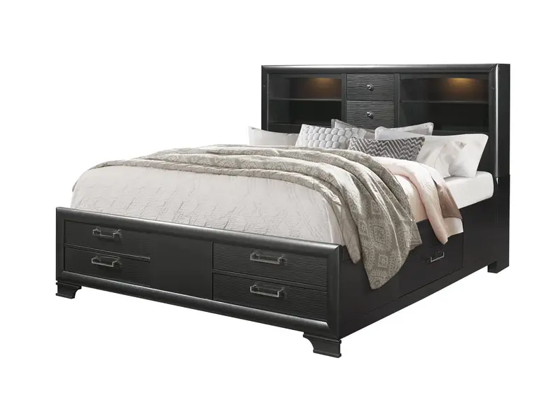 Jordyn Grey Full Bed Frame with Low Profile Design