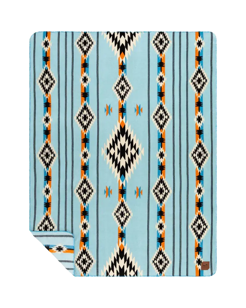 Journey Soft Fleece Blanket – Light Blue