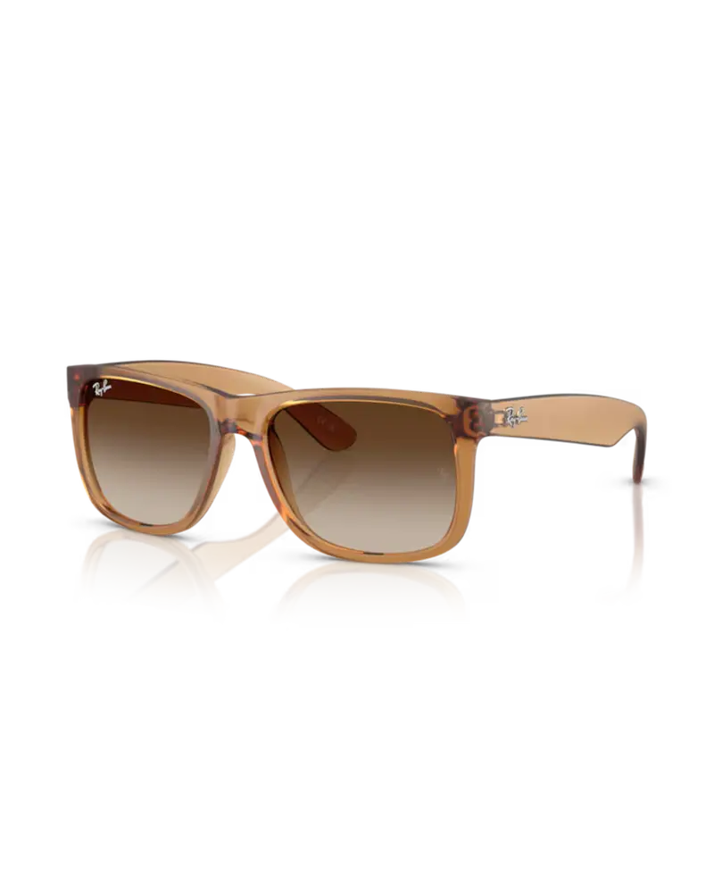 Justin Classic Sunglasses – Polished Beige Rubber Frame, Retro-Inspired Shape