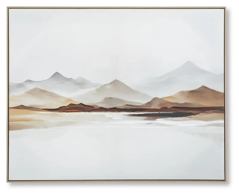 Karalen Canvas Wall Art Print – Abstract Landscape in Neutral Tones