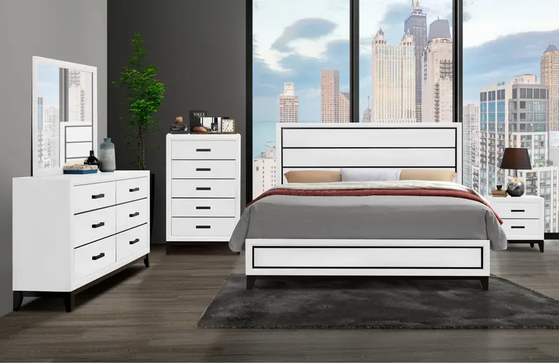 KATE White Full Bedroom Ensemble