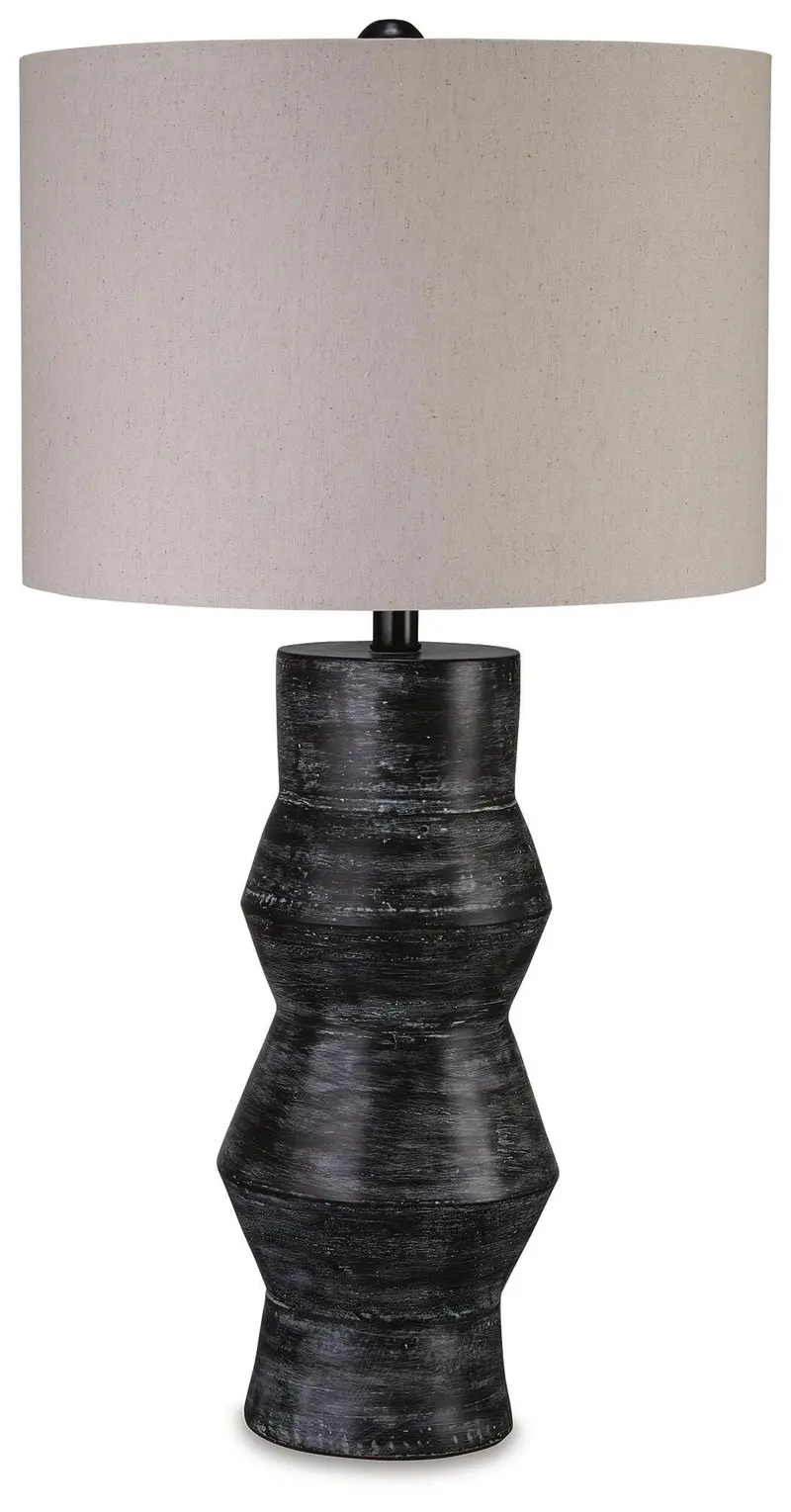 Kerbert Ceramic Table Lamp – Hand-Thrown Base with Linen Shade