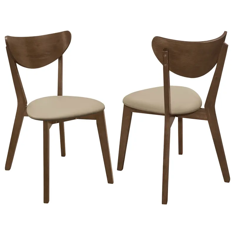Kersey Dining Side Chair with Slatted Back and Metal Legs