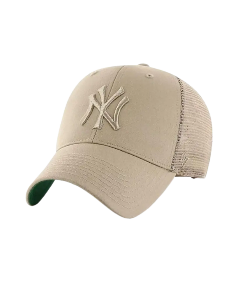 Khaki NY Yankees Branson Trucker Hat