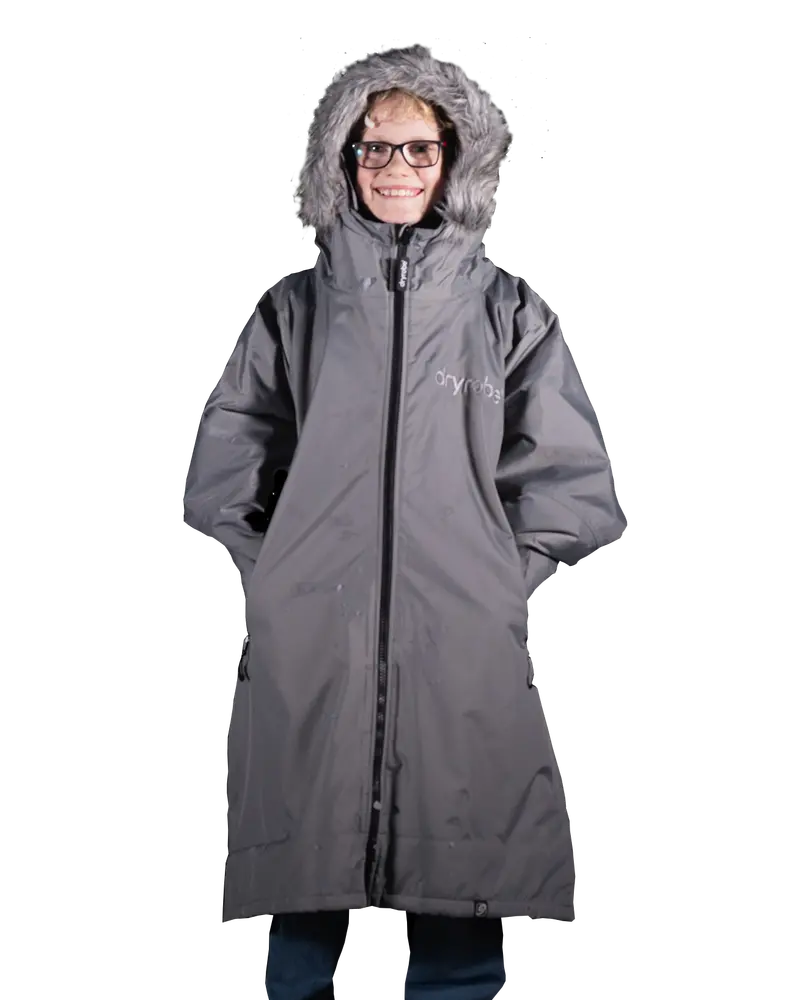 Kids’ Advance Long-Sleeve Snow Jacket – Alpine Charcoal Black Cold-Weather Layer