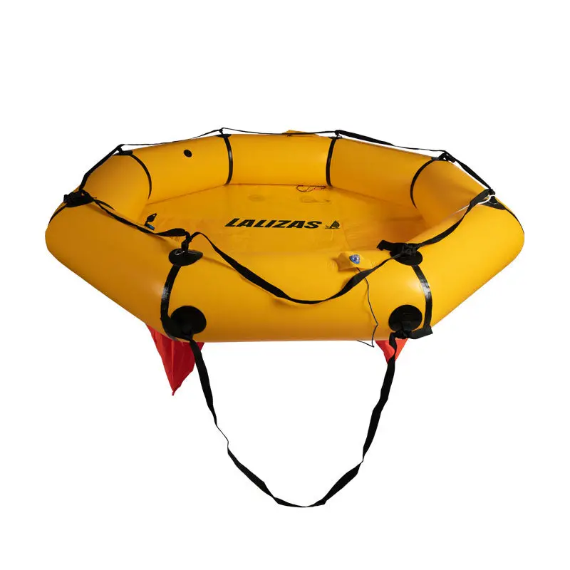 Lalizas Coastal Compact 4-Person Liferaft – Minimalist Valise, No Canopy, Coastal Boating Focus