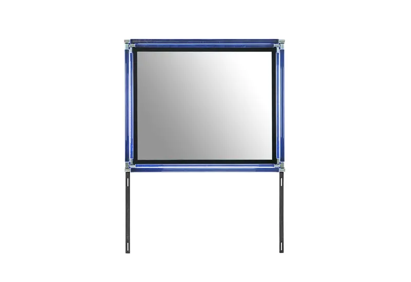LANDO Black LED-Backlit Wall Mirror