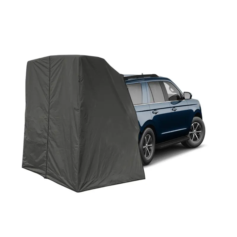 Large Vehicle Liftgate Privacy Curtain for Secure Changing or Resting