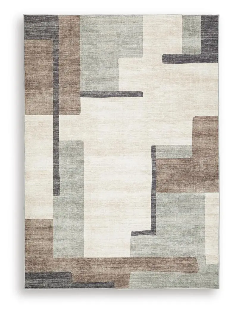 Larkport Stain-Resistant Washable Area Rug
