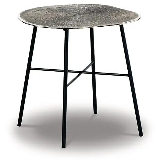 Laverford Wood End Table – Live-Edge Top & Black Metal Base