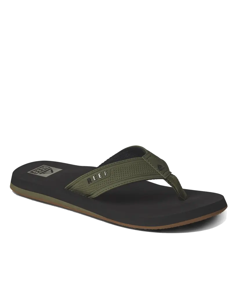 Layback Black and Olive Flip Flops