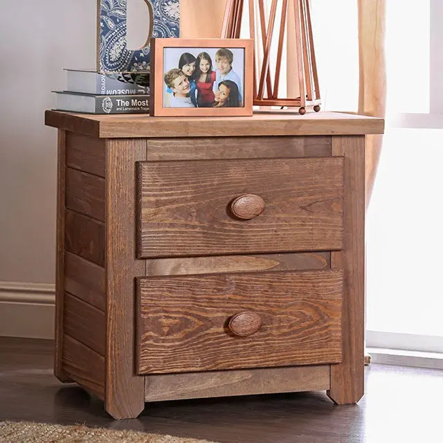 Lea Mahogany Nightstand with Classic Wood Finish
