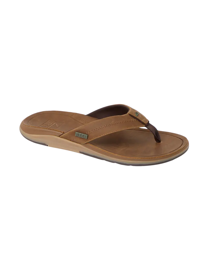 Leather Offshore Bronze and Brown Flip Flops