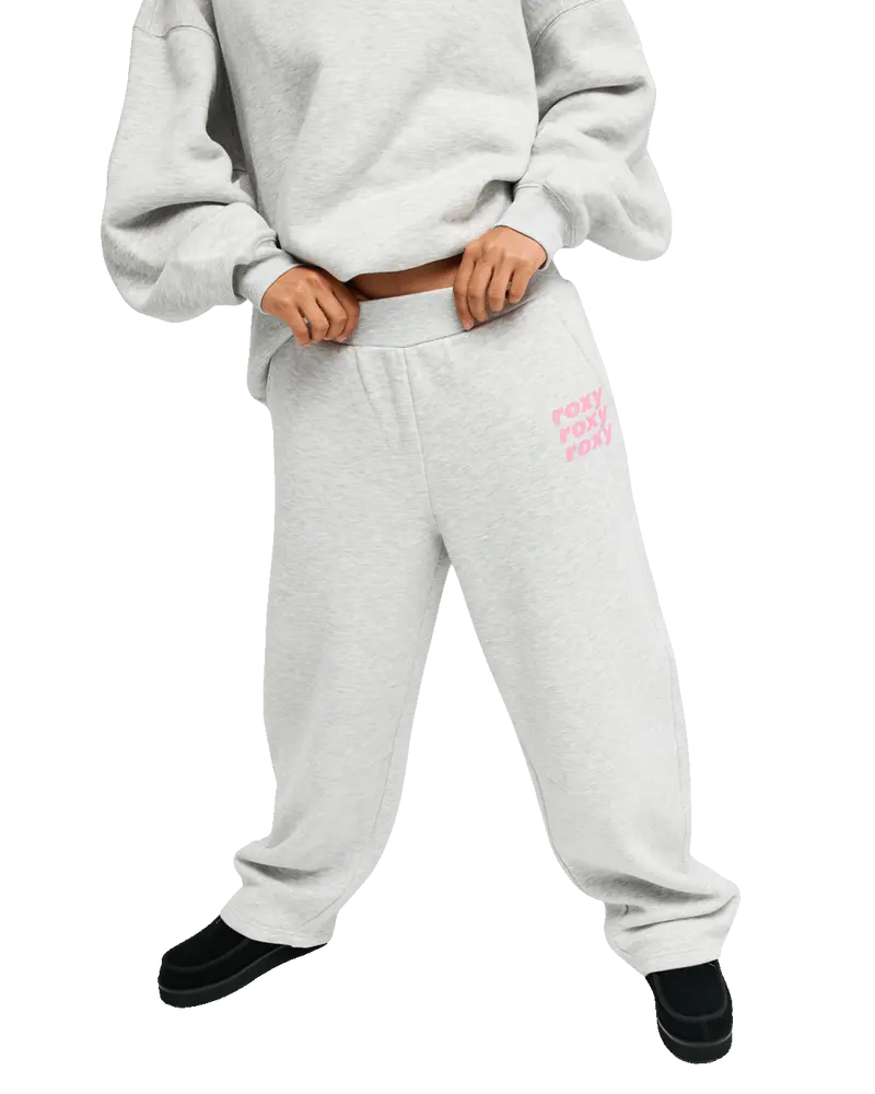 Light Grey Heather Surf Doll Fleece-Lined Joggers