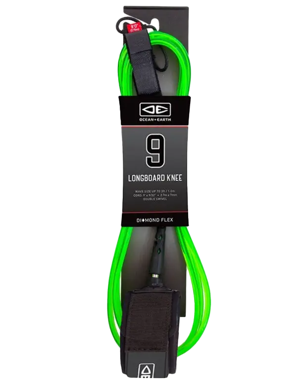 Lime 9’0″ Standard Knee Leash for Surfing