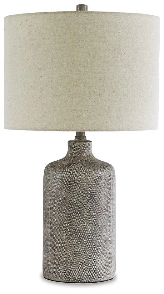 Linus Ceramic Table Lamp with Fabric Drum Shade