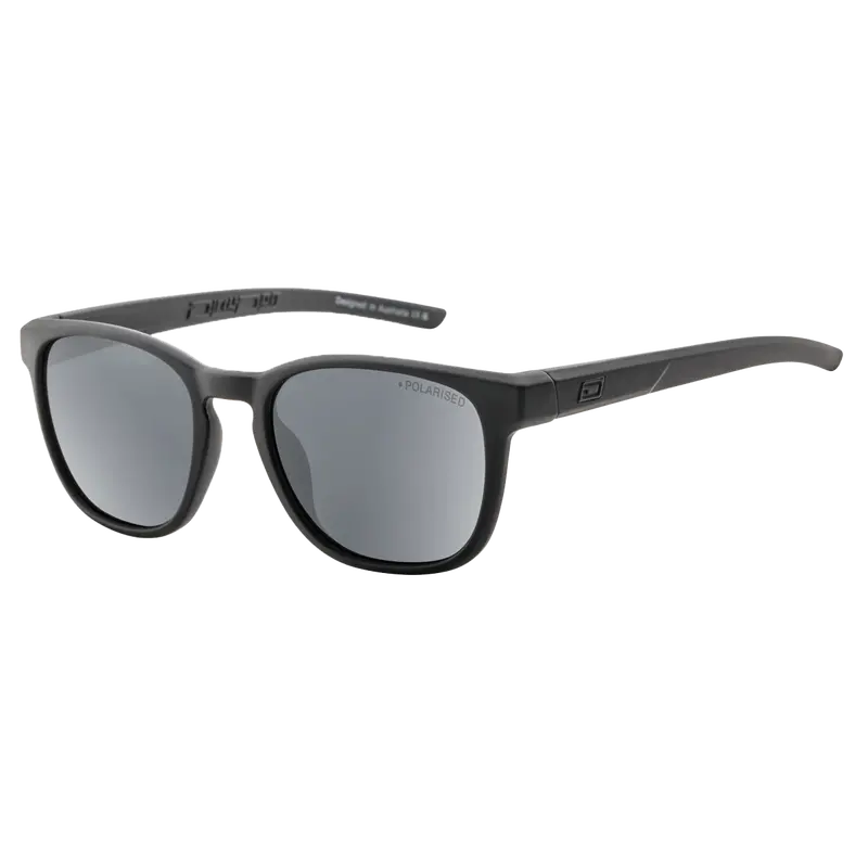 Lit Polarised Sunglasses – Satin Black & Grey Frame with UV Protection