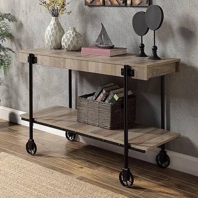 LOBB Natural-Tone Sofa Table for Modern Living Rooms