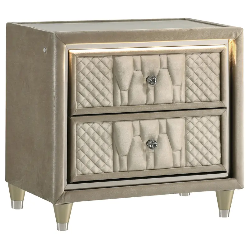Lorient Nightstand with Soft-Touch LED Illumination