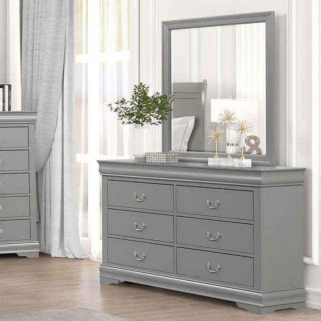 Louis Philippe 6-Drawer Dresser – Stately Bedroom Storage Cabinet