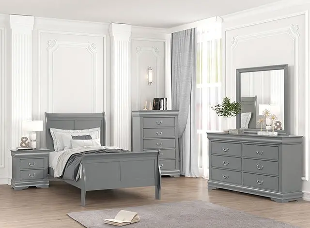 Louis Philippe Twin Platform Bed Frame