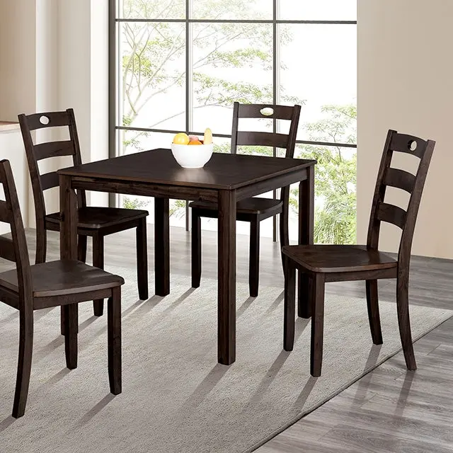 Lubbock 5-Piece Dining Table Set – Rustic Farmhouse Style