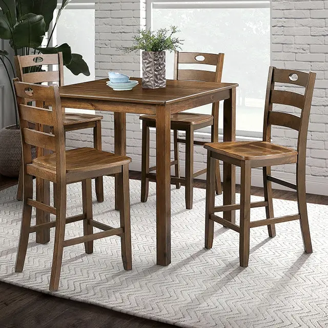 Lubbock Counter Height Dining Collection: 5-Pc Set with Industrial Accents