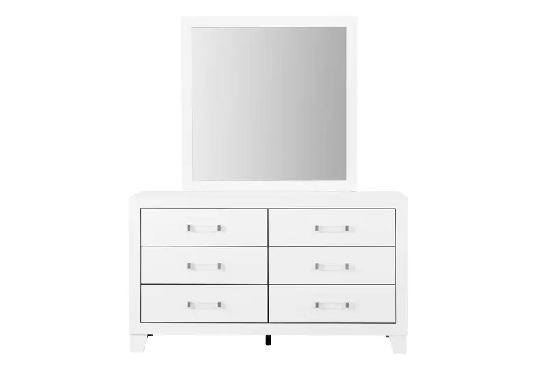 Luccia Contemporary White Full-Length Mirror