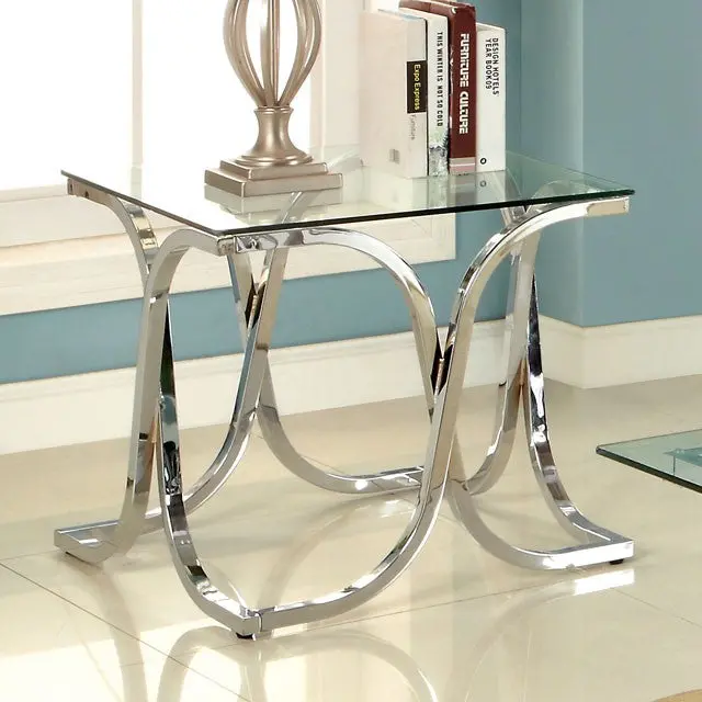 LUXA Sleek Chrome-Finished End Table