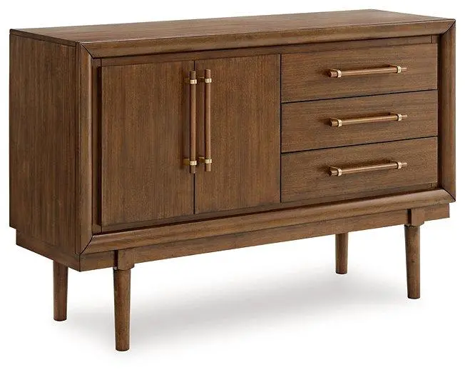 Lyncott Buffet-Style Dining Server with Cabinets