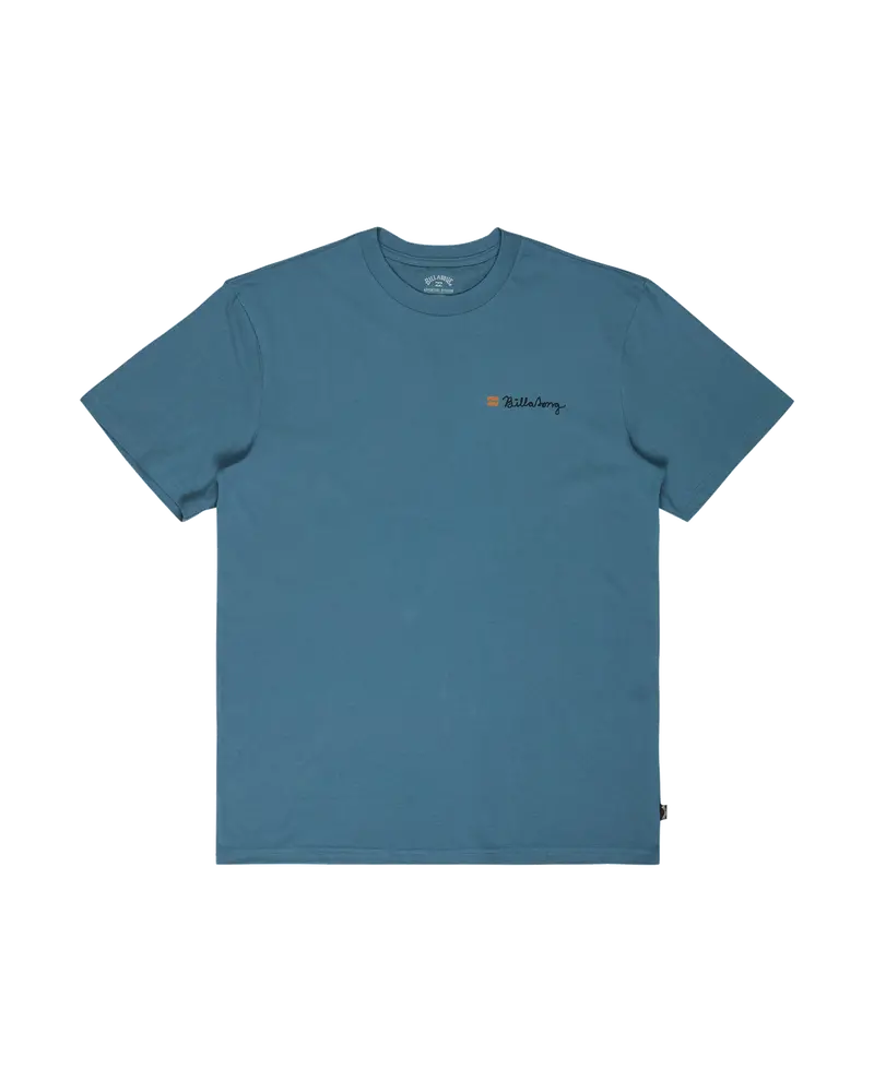 Making Tracks Crewneck Tee in Vintage Blue